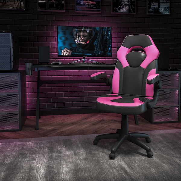 Flash Furniture Gaming Chair, Padded Arms, Pink CH-00095-PK-GG - main
